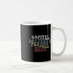 Taza De Café Letras Mayúsculas Y Puntos Hermano