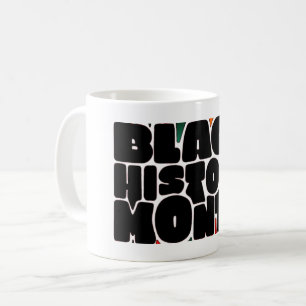 Taza De Café Letras negrita Mes de Historia Negra Mug