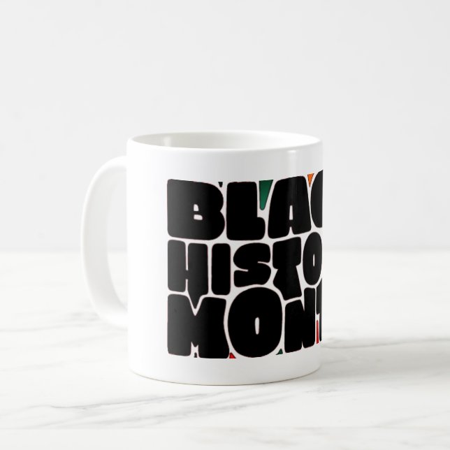 Taza De Café Letras negrita Mes de Historia Negra Mug (Anverso izquierdo)