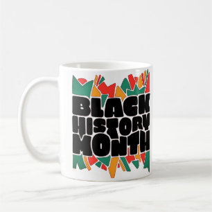 Taza De Café Letras negrita Mes de Historia Negra Mug