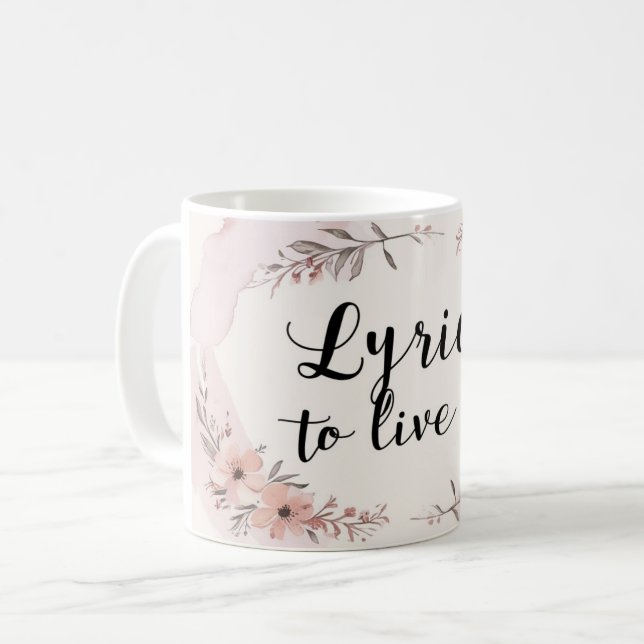 Taza De Café Letras Para Vivir (Anverso izquierdo)