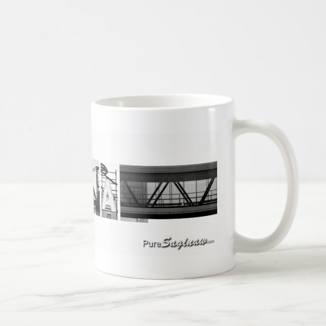Taza De Café Letras puras de la foto de Saginaw (Derecha)