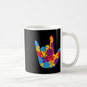 Taza De Café Letrero de Amor Lenguaje de Señas Apoyo Conciencia