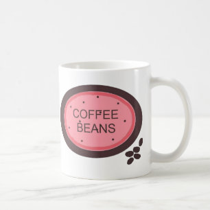 Taza De Café Letrero de Granos de Café