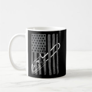 Taza De Café Letrero de madera de Bandera Estadounidense en Cha