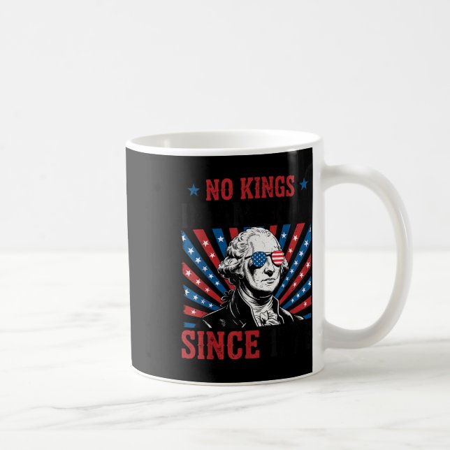 Taza De Café Letrero de protesta de George Washington Democraci (Derecha)