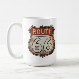 Taza De Café Letrero Oxidado de la Ruta 66