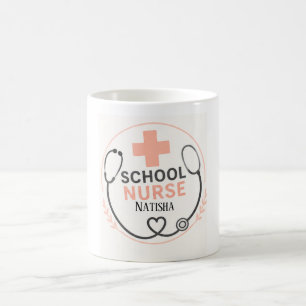 Taza De Café Letrero Personalizado para Oficina de Enfermera Es