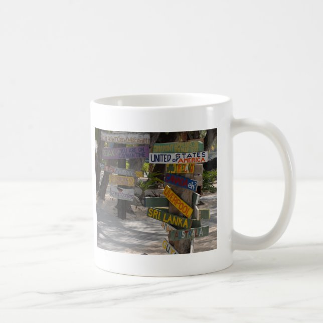 Taza De Café Letrero Rum Point Grand Cayman (Derecha)