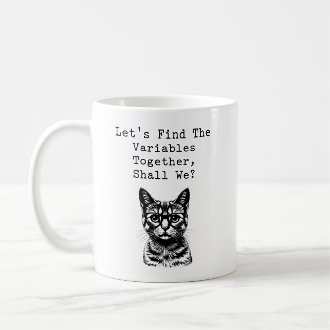 Taza De Café Let's Find Variables Together Math Lover (Izquierda)