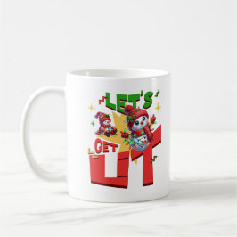 Taza De Café Let's Get Lit Cute Snowman Funny Christmas Vibes