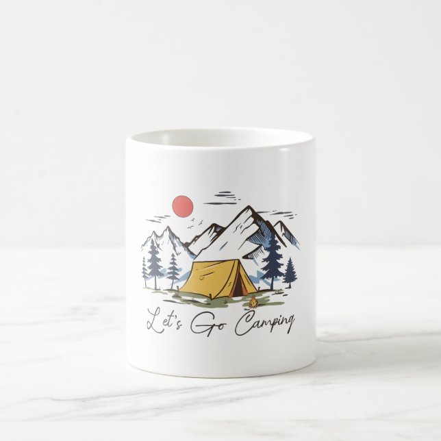 Taza De Café Let's Go Camping (Centro)