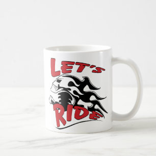 Taza De Café Lets Ride Skull