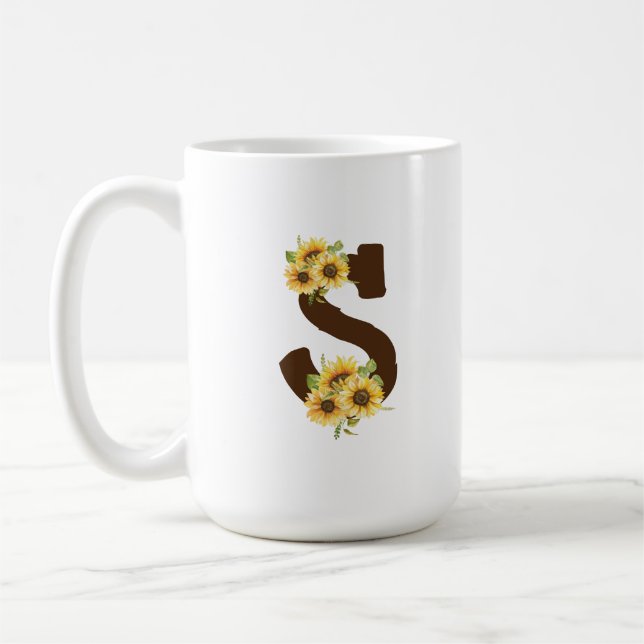 Taza De Café Letter S customisation design coffee mug (Izquierda)