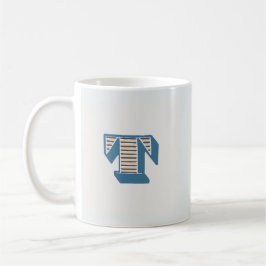 Taza De Café Letter "T" Monogram