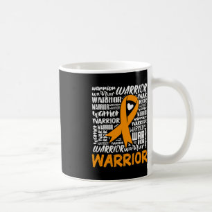 Taza De Café Leucemia Cáncer de Sangre Guerrero Naranja Ribbon