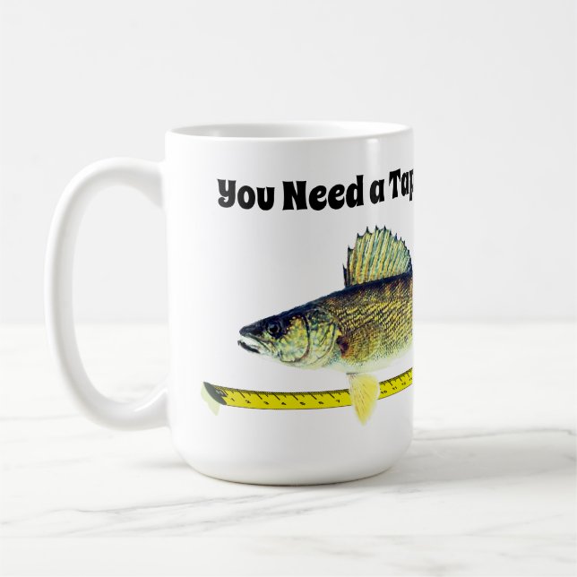 Taza De Café Leucomas divertidos Pike y cinta métrica (Izquierda)