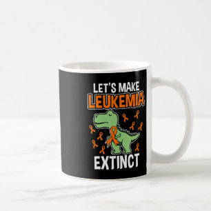 Taza De Café Leukemia Naranja de dinosaurios Ribbon Hematólogo