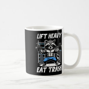 Taza De Café Levanta Pesado Come Basura Levantamiento de Pesas