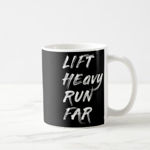 Taza De Café Levanta Pesado Corre Lejos Deporte Híbrido Fitness