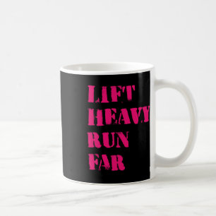 Taza De Café Levanta Pesado Corre Lejos Deporte Híbrido Fitness