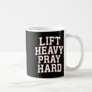 Taza De Café Levanta Pesado Reza Duro Gimnasio Regalo Cristiano