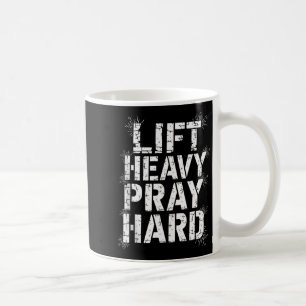 Taza De Café Levanta Pesado Reza Fuerte Regalo Cristiano Gimnas