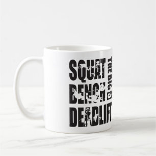 Taza De Café Levantamiento de pesas - Cuadrado, banco, aplazami