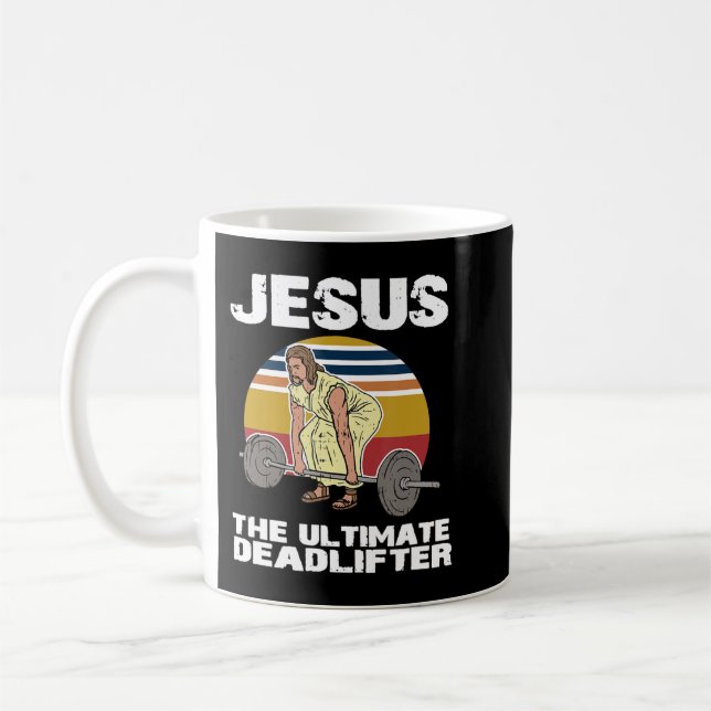 Taza De Café Levantamiento mortal Jesús I Halterofilia cristian (Izquierda)