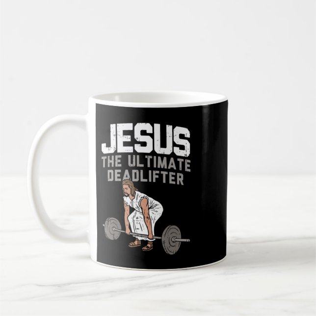 Taza De Café Levantamiento mortal Jesús I Halterofilia cristian (Izquierda)