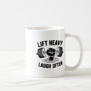 Taza De Café Levantamiento Pesado Risa Frecuente Pesas Culturis