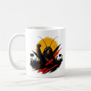 Taza De Café Levántate. Resiste. Gobierna. Gráfico de Cucaracha