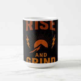 Taza De Café Levántate y Trabaja – Ajetreo de Fitness Temprano 
