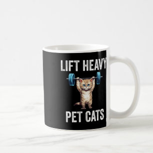 Taza De Café Levante Mascotas pesados gatos Graciosos Gimnasio