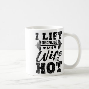 Taza De Café Levanto porque mi esposa es sexy camiseta divertid