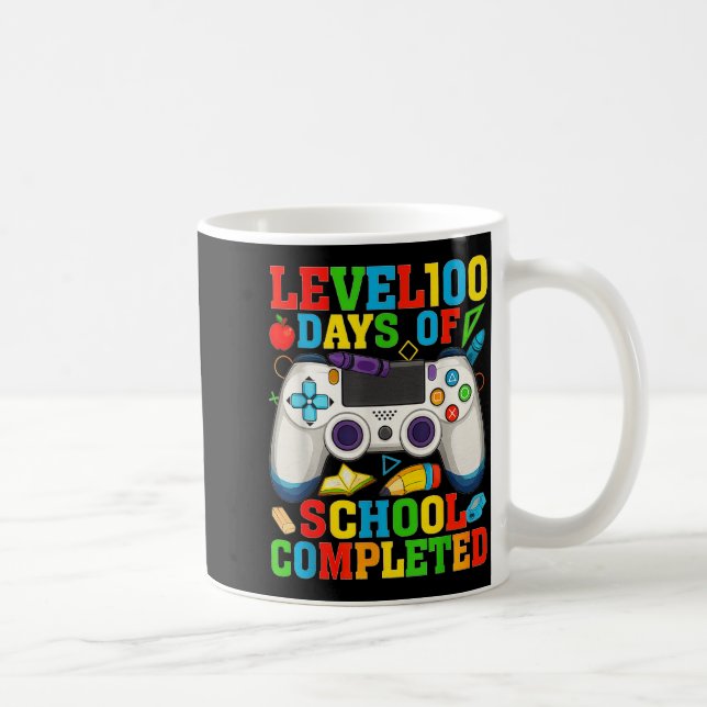 Taza De Café Level 100 Days Of School Unlocked Boys 100th Day O (Derecha)