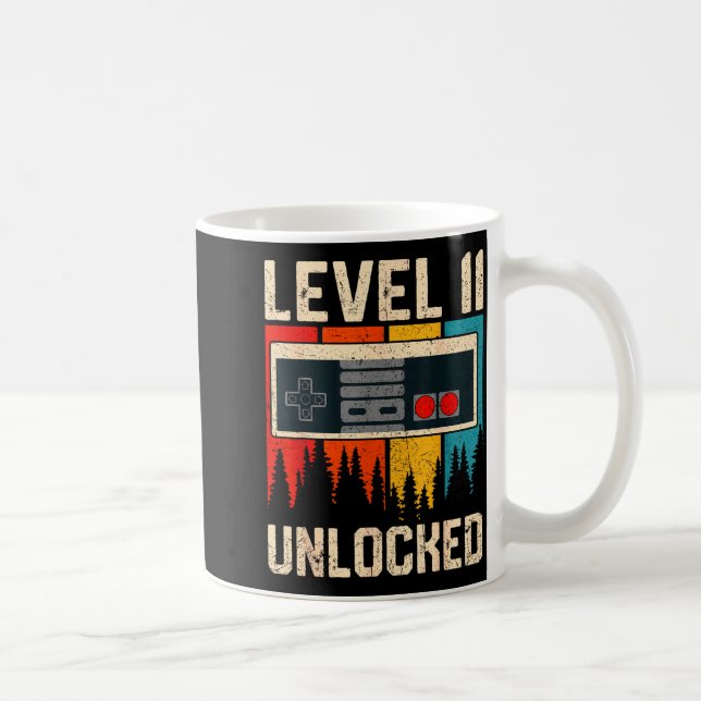 Taza De Café Level 11 Unlocked Video Game Controller Birthday M (Derecha)
