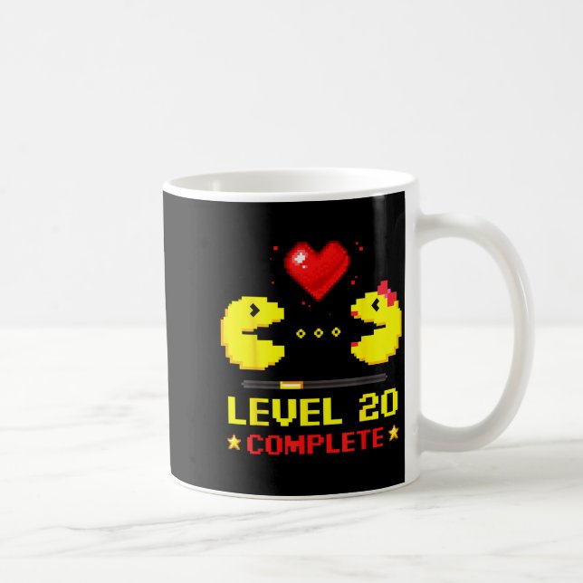 Taza De Café Level 20 Complete Gamers 20th Wedding Anniversary  (Derecha)
