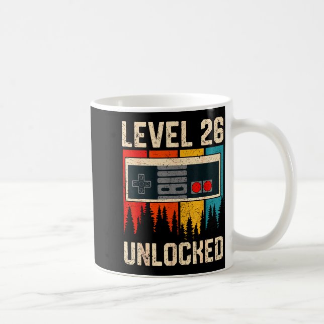 Taza De Café Level 26 Unlocked Video Game Controller Birthday M (Derecha)