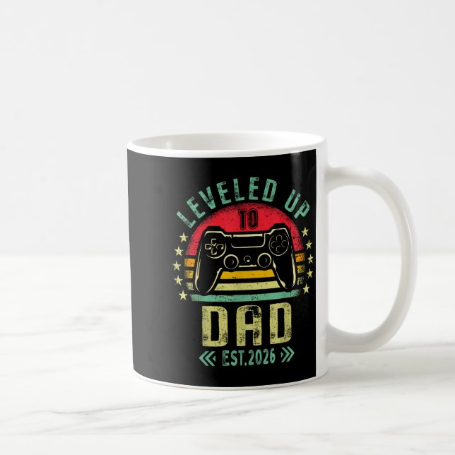Taza De Café Leveled Up To Dad 2026 Promoted To Daddy Level Unl (Derecha)
