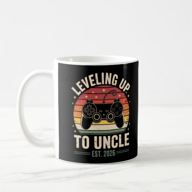 Taza De Café Leveled Up to Uncle 2026 (Izquierda)