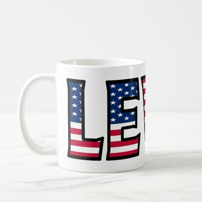 Taza De Café Levin Name Vorname USA styled Tasse Kaffeetasse (Izquierda)