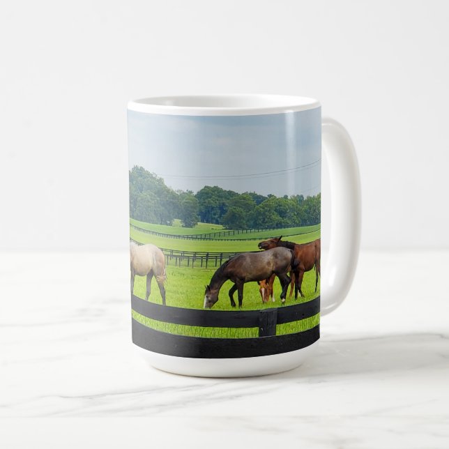 Taza De Café Lexington, KY Horses (Anverso derecho)