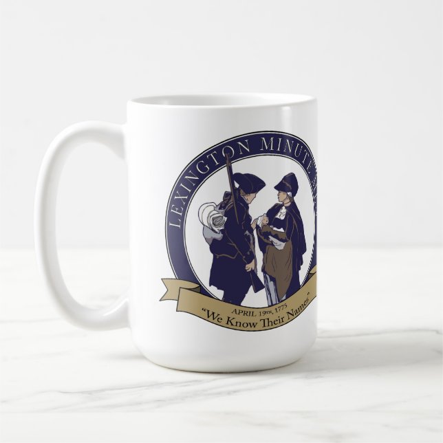 Taza De Café Lexington Minute Men Mug (Izquierda)