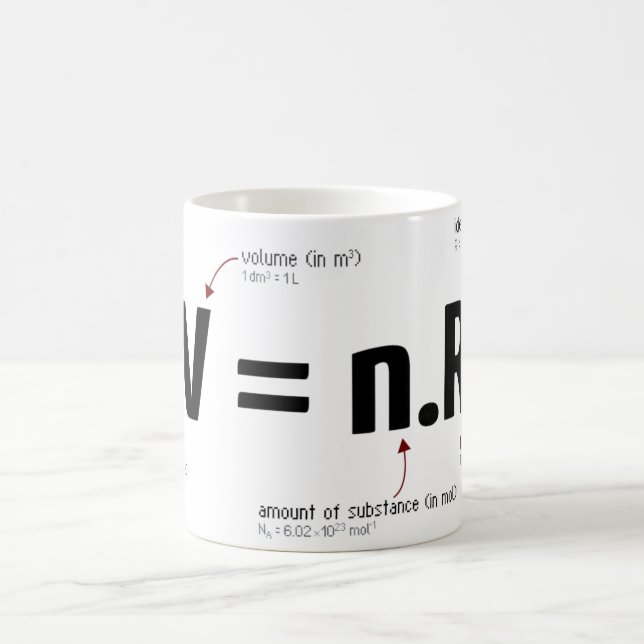 Taza De Café Ley de gas ideal (Centro)