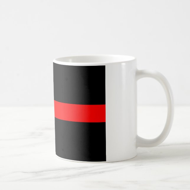 Taza De Café ley de policía de línea roja delgada (Derecha)