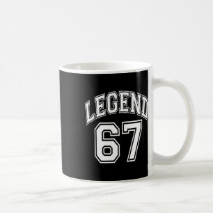 Taza De Café Leyenda 67 Número Equipo Varsity - 67 Cumpleaños Y