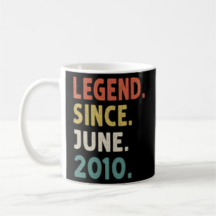 Taza De Café Leyenda de 12 años desde junio de 2010 12º cumplea