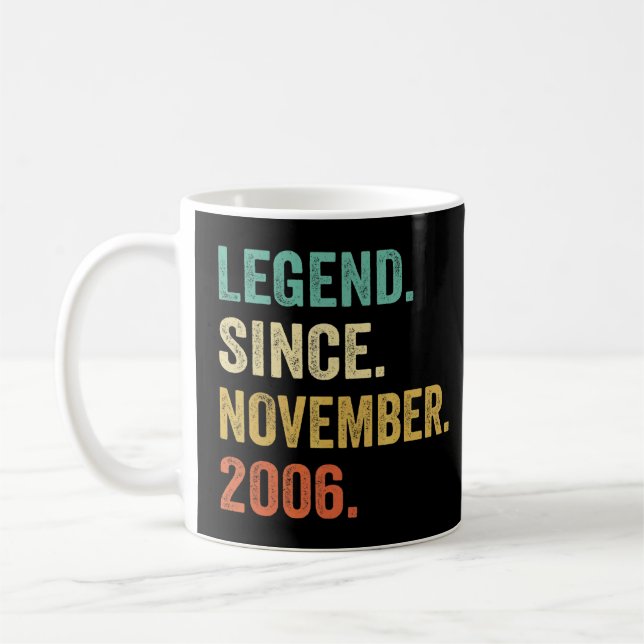 Taza De Café Leyenda de 16 años desde noviembre de 2006 16º nac (Izquierda)
