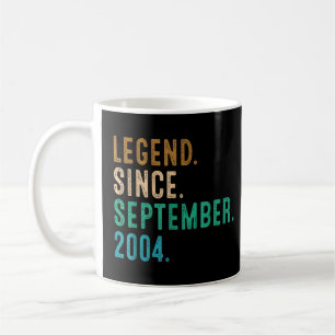 Taza De Café Leyenda de 18 años desde septiembre de 2004 18th B
